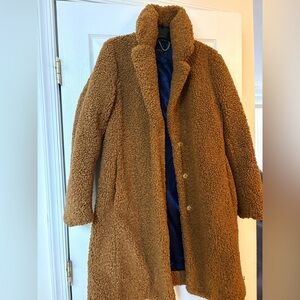 J. Crew Teddy Jacket in Warm Brown